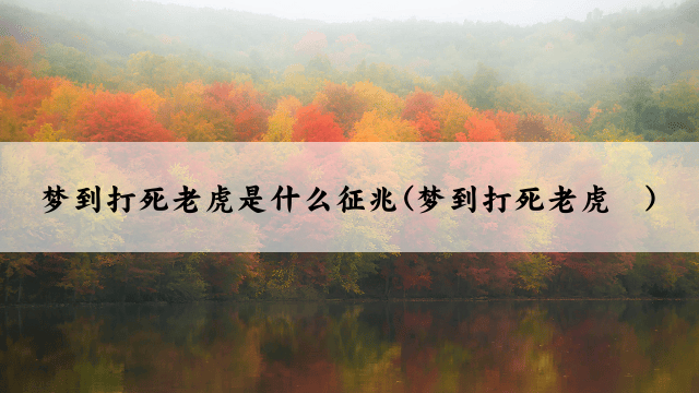 梦到打死老虎是什么征兆(梦到打死老虎	)