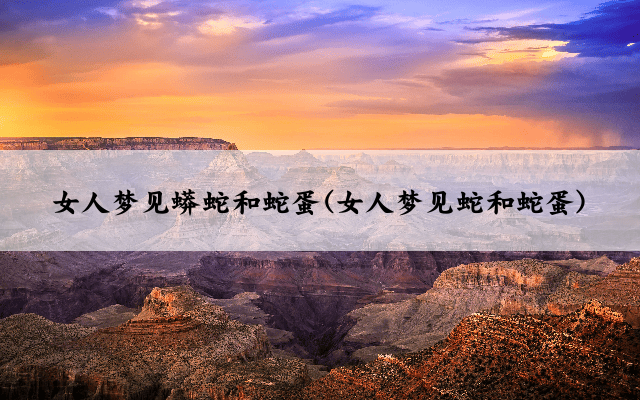 女人梦见蟒蛇和蛇蛋(女人梦见蛇和蛇蛋)