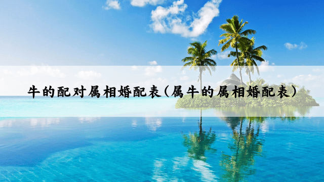 牛的配对属相婚配表(属牛的属相婚配表)
