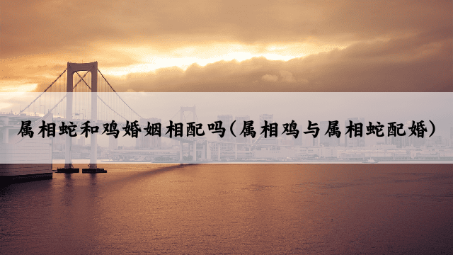 属相蛇和鸡婚姻相配吗(属相鸡与属相蛇配婚)
