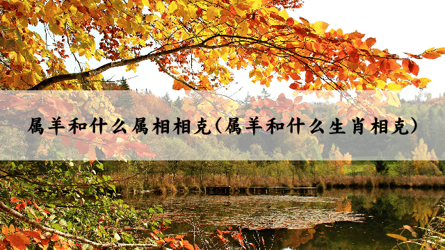 属羊和什么属相相克(属羊和什么生肖相克)