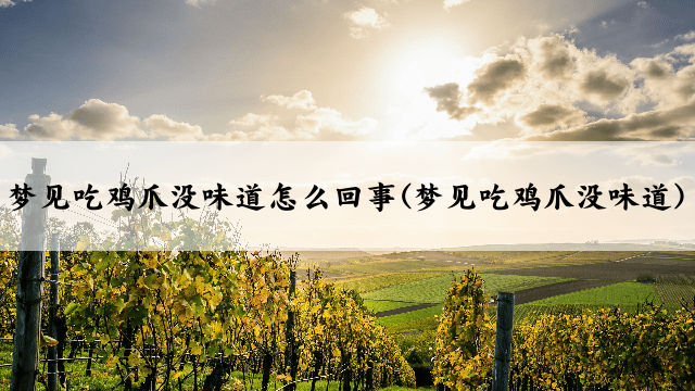梦见吃鸡爪没味道怎么回事(梦见吃鸡爪没味道)