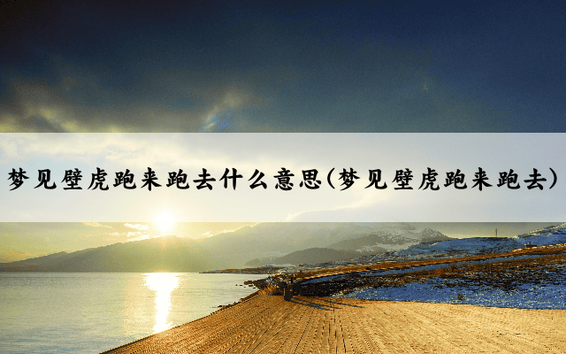 梦见壁虎跑来跑去什么意思(梦见壁虎跑来跑去)
